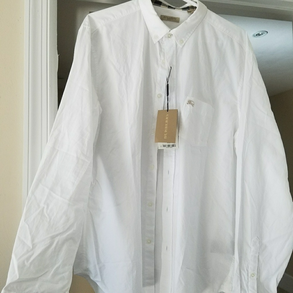 Burberry male white xxl shirt